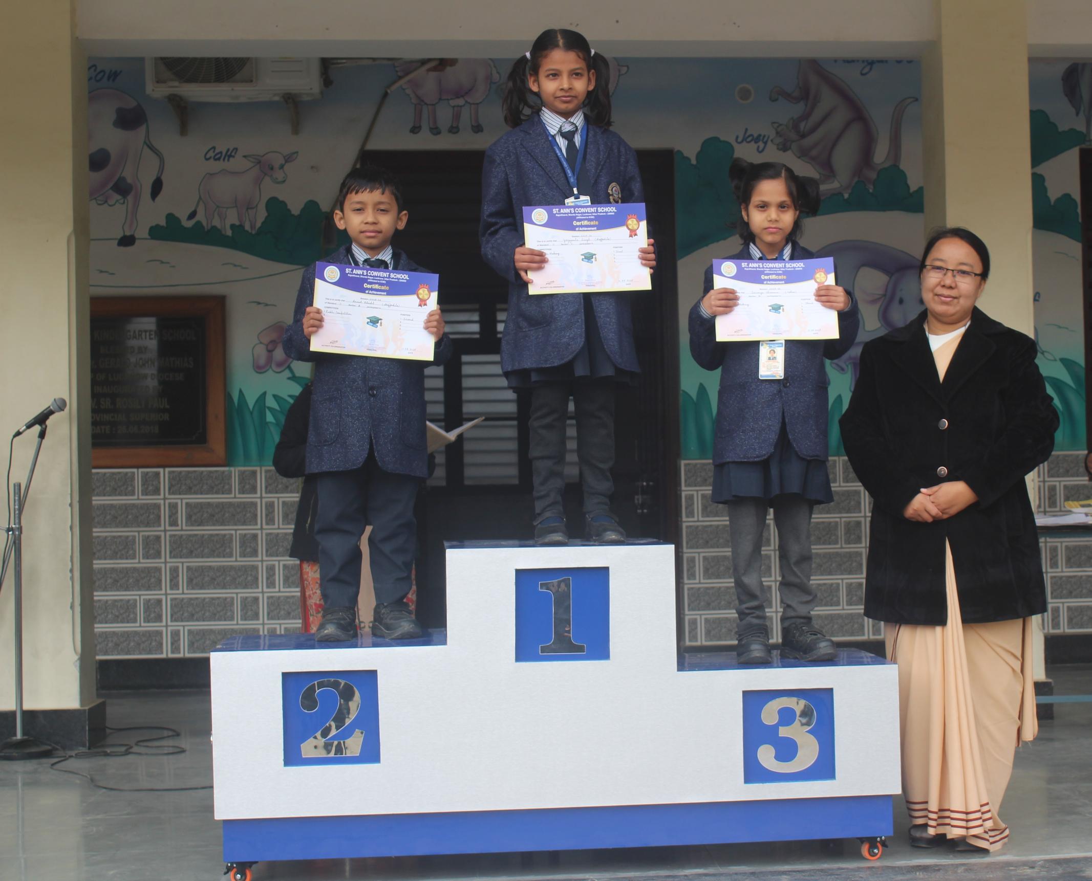 Various Competition Winners Classes I to V 2025-26